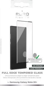 Puro PURO Premium Full Edge Tempered Glass Case Friendly - Szkło ochronne hartowane na ekran Samsung Galaxy Note 20 Ultra (czarna ramka) uniwersalny 2