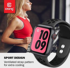 Crong Crong Duo Sport Band - Pasek Apple Watch 42/44 mm (szary/czarny) uniwersalny 6
