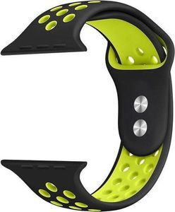 Crong Crong Duo Sport Band - Pasek Apple Watch 42/44 mm (czarny/limonkowy) uniwersalny 2
