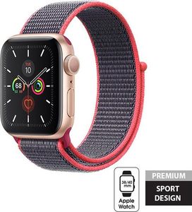 Crong Crong Nylon Band - Pasek sportowy Apple Watch 38/40 mm (Electric Pink) uniwersalny 1