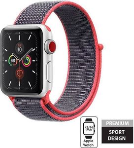 Crong Crong Nylon Band - Pasek sportowy Apple Watch 42/44 mm (Electric Pink) uniwersalny 2