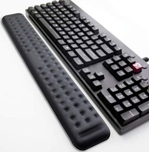 VAYDEER Podpórka pod nadgarstki z klawiaturą do gier Tenkeyless Podpórka pod dłonie z pianki memory do biura, PC, laptopa, pisania na komputerze Mac oraz uśmierzania bólu nadgarstka i naprawy (44 cm, czarny) 1
