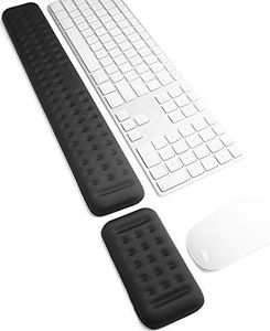 VAYDEER Zestaw podpórek pod nadgarstki do klawiatury i myszy Gaming Memory Foam Ergonomiczna podpórka pod nadgarstek Podpórka pod komputer, PC, laptop, Mac (44 cm) 1