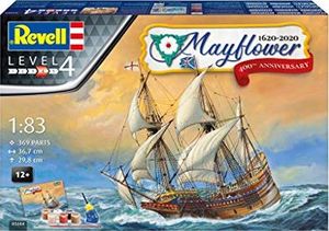 Revell 05684 Mayflower-400th Anniversary Prawdziwie oryginalny zestaw modeli do składania dla zaawansowanych użytkowników, z podstawowymi akcesoriami, niepomalowany 2