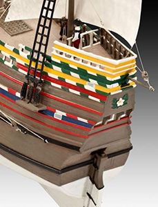 Revell 05684 Mayflower-400th Anniversary Prawdziwie oryginalny zestaw modeli do składania dla zaawansowanych użytkowników, z podstawowymi akcesoriami, niepomalowany 4