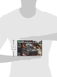Revell Revell Model Kit Panzer 1:76 - PzKpfw II Ausf.F w skali 1:76, poziom 4, wierna replika z wieloma detalami, 03229 7