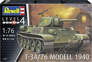 Revell Revell REV-03294 T-34/76 model 1940, model czołgu 1:76, zabawki 8,1 cm, nielakierowane 6