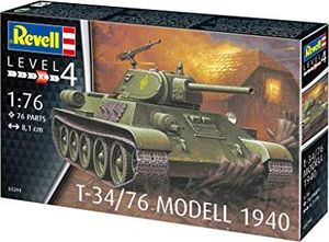Revell Revell REV-03294 T-34/76 model 1940, model czołgu 1:76, zabawki 8,1 cm, nielakierowane 8