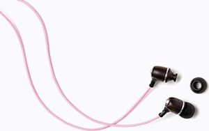 Słuchawki Symphonized Symphonized Bling IN Ear Słuchawki Słuchawki z szlachetnego drewna i mikrofonu - Zatyczki do uszu izolujące hałas do użytku w domu iw podróży(różowe) 2