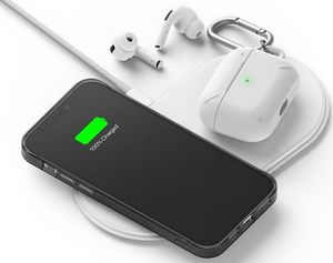 Ringke Etui obudowa Ringke Air do Apple iPhone 12 Pro Max 6.7 Smoke Black + Szkło Alogy uniwersalny 12