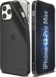 Ringke Etui obudowa Ringke Air do Apple iPhone 12 Pro Max 6.7 Smoke Black + Szkło Alogy uniwersalny 4