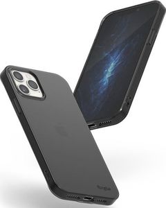 Ringke Etui obudowa Ringke Air do Apple iPhone 12 Pro Max 6.7 Smoke Black + Szkło Alogy uniwersalny 5