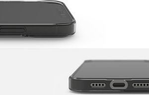 Ringke Etui obudowa Ringke Air do Apple iPhone 12 Pro Max 6.7 Smoke Black + Szkło Alogy uniwersalny 10