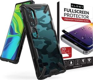 Ringke Etui Ringke Fusion X do Xiaomi Mi Note 10/ Note 10 Pro Camo Black + Szkło Alogy uniwersalny 8