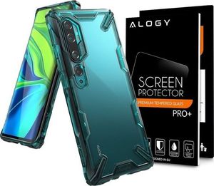 Ringke Etui Ringke Fusion X do Xiaomi Mi Note 10/ Note 10 Pro Turquoise Green + Szkło Alogy uniwersalny 7