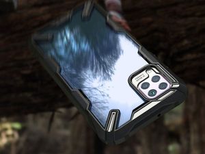 Ringke Etui Ringke Fusion X do Huawei P40 Lite Black + Szkło Alogy uniwersalny 7