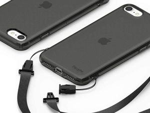Ringke Etui Ringke Air do Apple iPhone 7/8/SE 2020 Smoke Black + Szkło Alogy uniwersalny 5