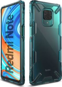 Ringke Etui Ringke Fusion X do Xiaomi Redmi Note 9S/ Pro/ Max Turquoise Green + Szkło 3mk uniwersalny 2