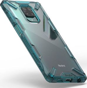 Ringke Etui Ringke Fusion X do Xiaomi Redmi Note 9S/ Pro/ Max Turquoise Green + Szkło 3mk uniwersalny 3