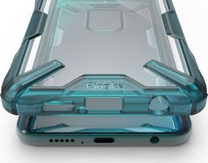 Ringke Etui Ringke Fusion X do Xiaomi Redmi Note 9S/ Pro/ Max Turquoise Green + Szkło 3mk uniwersalny 4