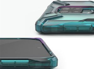 Ringke Etui Ringke Fusion X do Xiaomi Redmi Note 9S/ Pro/ Max Turquoise Green + Szkło 3mk uniwersalny 6