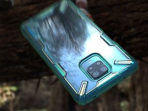 Ringke Etui Ringke Fusion X do Xiaomi Redmi Note 9S/ Pro/ Max Turquoise Green + Szkło 3mk uniwersalny 7