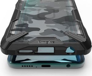 Ringke Etui Ringke Fusion X do Xiaomi Redmi Note 9S/ Pro/ Max Camo Black + Szkło 3mk uniwersalny 4