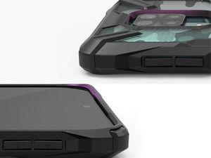 Ringke Etui Ringke Fusion X do Xiaomi Redmi Note 9S/ Pro/ Max Camo Black + Szkło 3mk uniwersalny 6