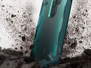 Ringke Etui Ringke Fusion X do Xiaomi Redmi Note 8 Pro Turquoise Green + Szkło Alogy FG uniwersalny 5