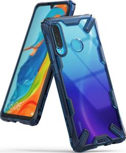 Ringke Etui Ringke Fusion X do Huawei P30 Lite Space Blue + Szkło Alogy cały ekran uniwersalny 1