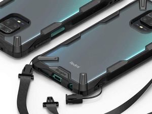 Ringke Etui Ringke Fusion X do Xiaomi Redmi Note 9S/ Pro/ Max Black + 2x Folia Ringke uniwersalny 6