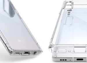 Ringke Etui ochronne obudowa Ringke Fusion do LG Velvet Clear + Szkło Mocolo 3D UV uniwersalny 3
