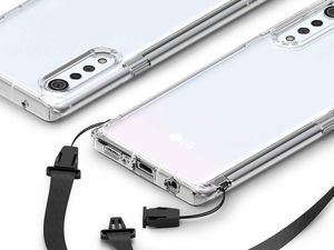 Ringke Etui ochronne obudowa Ringke Fusion do LG Velvet Clear + Szkło Mocolo 3D UV uniwersalny 4