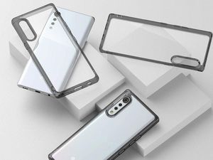 Ringke Etui ochronne obudowa Ringke Fusion do LG Velvet Smoke Black + Szkło Mocolo 3D UV uniwersalny 6