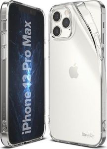 Ringke Etui obudowa Ringke Air do Apple iPhone 12 Pro Max 6.7 Clear + Szkło Alogy uniwersalny 3