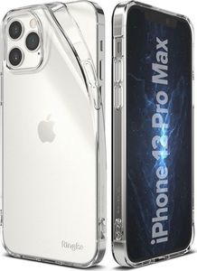 Ringke Etui obudowa Ringke Air do Apple iPhone 12 Pro Max 6.7 Clear + Szkło Alogy uniwersalny 4