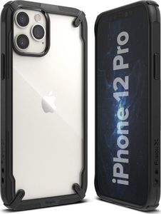 Ringke Etui Ringke Fusion X do Apple iPhone 12 Pro Max 6.7 Black + Szkło Alogy uniwersalny 2