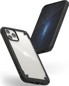 Ringke Etui Ringke Fusion X do Apple iPhone 12 Pro Max 6.7 Black + Szkło Alogy uniwersalny 3