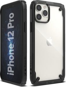 Ringke Etui Ringke Fusion X do Apple iPhone 12 Pro Max 6.7 Black + Szkło Alogy uniwersalny 4