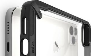 Ringke Etui Ringke Fusion X do Apple iPhone 12 Pro Max 6.7 Black + Szkło Alogy uniwersalny 5