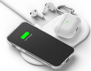 Ringke Etui ochronne Ringke Fusion do Apple iPhone 12 Pro Max 6.7 Clear + Szkło Alogy uniwersalny 11