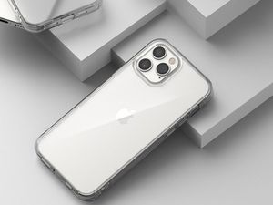 Ringke Etui ochronne Ringke Fusion do Apple iPhone 12 Pro Max 6.7 Clear + Szkło Alogy uniwersalny 4