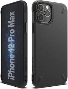 Ringke Etui Ringke Onyx do Apple iPhone 12 Pro Max 6.7 Black + Szkło Alogy uniwersalny 3