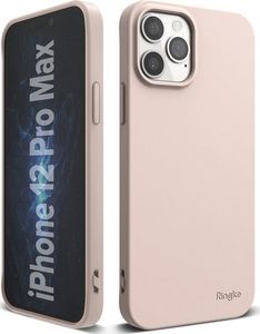 Ringke Etui obudowa Ringke Air S do Apple iPhone 12 Pro Max Pink Sand + Szkło Alogy uniwersalny 3