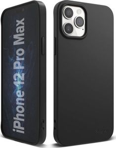Ringke Etui obudowa Ringke Air S do Apple iPhone 12 Pro Max Black + Szkło Alogy uniwersalny 3