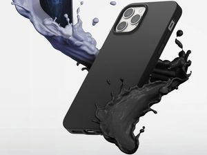 Ringke Etui obudowa Ringke Air S do Apple iPhone 12 Pro Max Black + Szkło Alogy uniwersalny 8