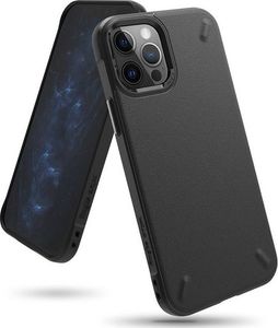 Ringke Etui Ringke Onyx do Apple iPhone 12/ 12 Pro 6.1 Black + Szkło Alogy uniwersalny 1