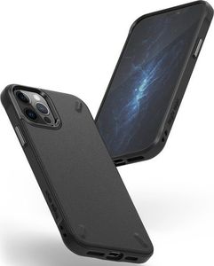 Ringke Etui Ringke Onyx do Apple iPhone 12/ 12 Pro 6.1 Black + Szkło Alogy uniwersalny 3