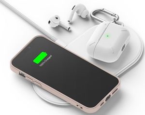 Ringke Etui Ringke Air S do Apple iPhone 12/ 12 Pro 6.1 Pink Sand + Szkło Alogy uniwersalny 10