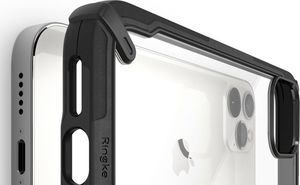 Ringke Etui Ringke Fusion X do Apple iPhone 12/ 12 Pro 6.1 Black + Szkło Alogy uniwersalny 4